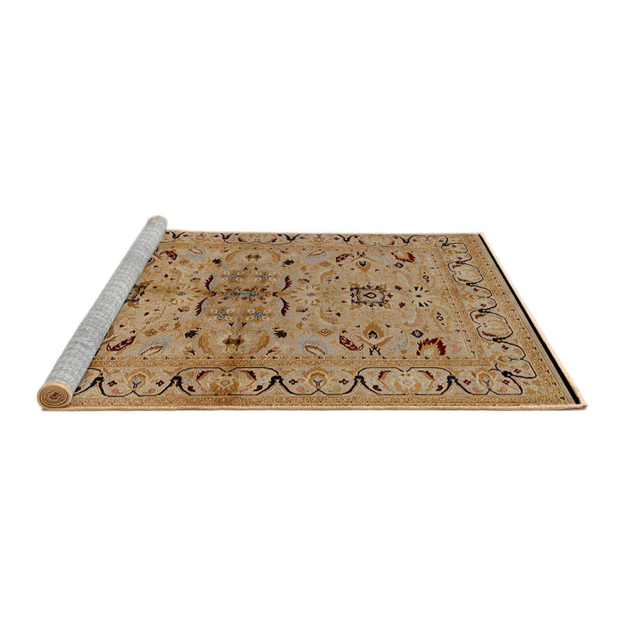 Sideview of Machine Washable Industrial Modern Brown Sand Brown Rug, wshurb3012