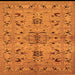 Square Oriental Orange Industrial Rug, urb3012org