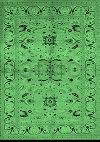 Oriental Emerald Green Industrial Rug, urb3012emgrn