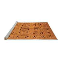 Sideview of Machine Washable Oriental Orange Industrial Area Rugs, wshurb3012org