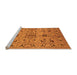 Sideview of Machine Washable Oriental Orange Industrial Area Rugs, wshurb3012org