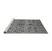 Sideview of Machine Washable Oriental Gray Industrial Rug, wshurb3012gry