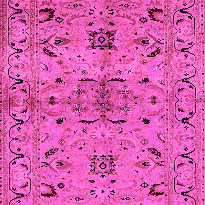 Machine Washable Oriental Pink Industrial Rug, wshurb3012pnk