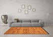 Machine Washable Oriental Orange Industrial Area Rugs in a Living Room, wshurb3012org