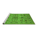 Sideview of Machine Washable Oriental Green Industrial Area Rugs, wshurb3012grn