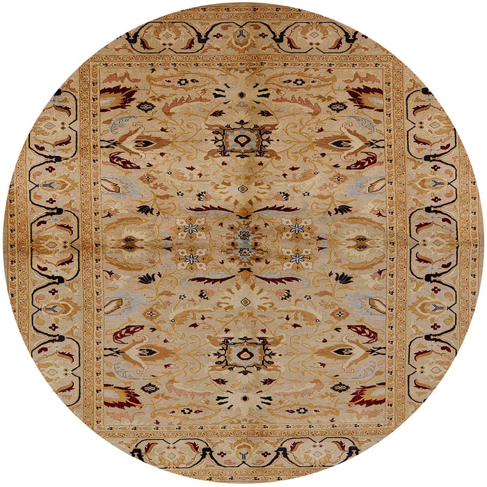 Round Machine Washable Industrial Modern Brown Sand Brown Rug, wshurb3012