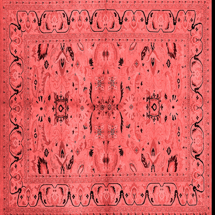 Machine Washable Oriental Red Industrial Rug, wshurb3012red