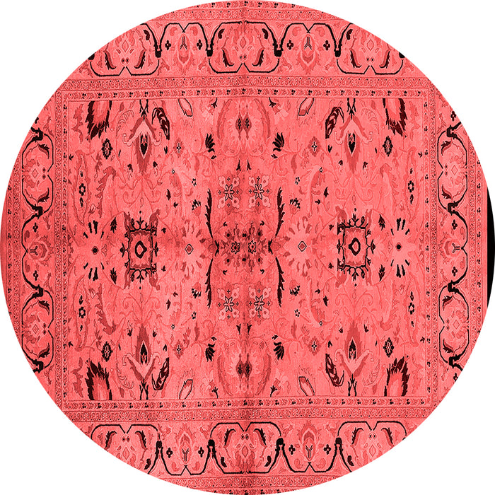 Machine Washable Oriental Red Industrial Rug, wshurb3012red