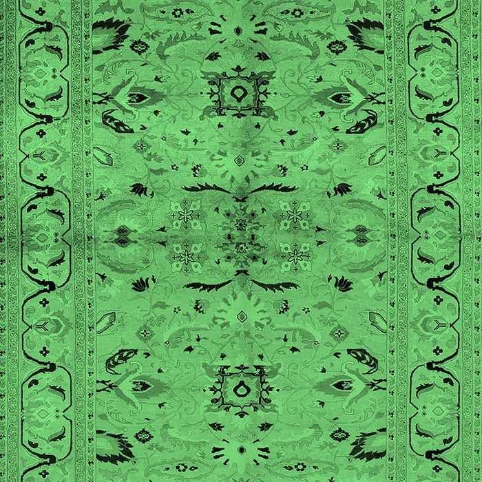 Machine Washable Oriental Emerald Green Industrial Area Rugs, wshurb3012emgrn