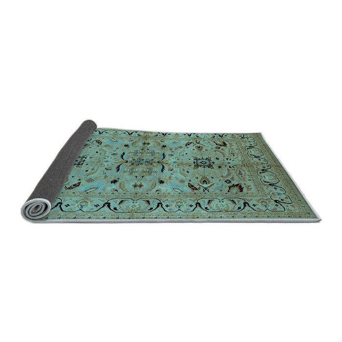 Sideview of Oriental Light Blue Industrial Rug, urb3012lblu