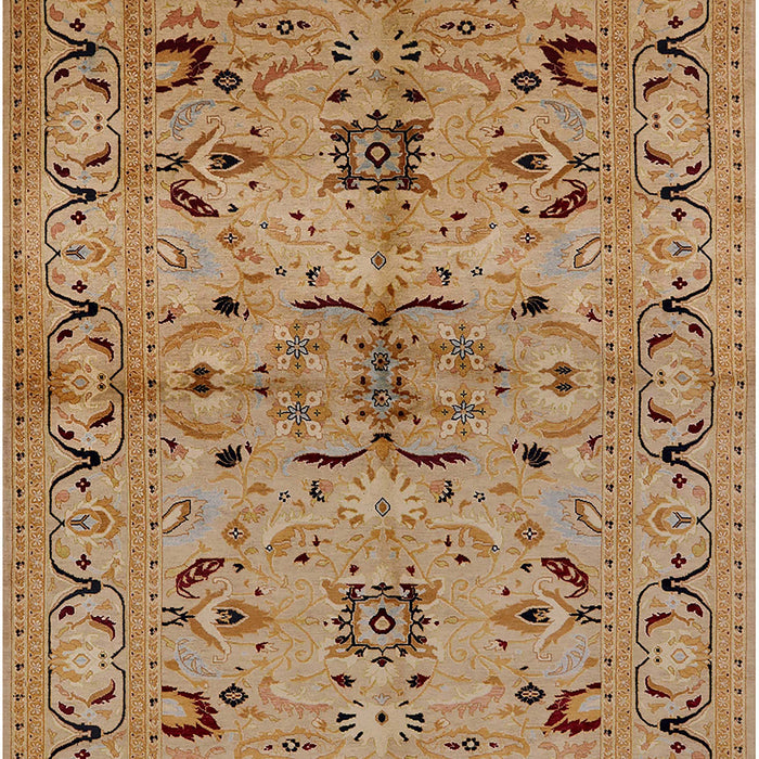 Mid-Century Modern Brown Sand Brown Oriental Rug, urb3012