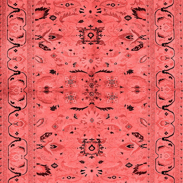 Machine Washable Oriental Red Industrial Rug, wshurb3012red