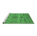 Sideview of Machine Washable Oriental Emerald Green Industrial Area Rugs, wshurb3012emgrn