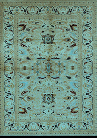 Oriental Light Blue Industrial Rug, urb3012lblu