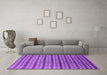 Machine Washable Oriental Purple Industrial Area Rugs in a Living Room, wshurb3013pur