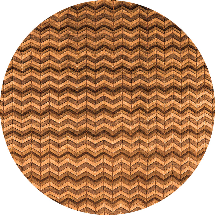 Round Oriental Orange Industrial Rug, urb3013org