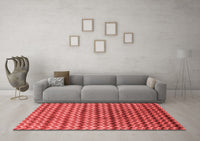 Machine Washable Oriental Red Industrial Rug, wshurb3013red