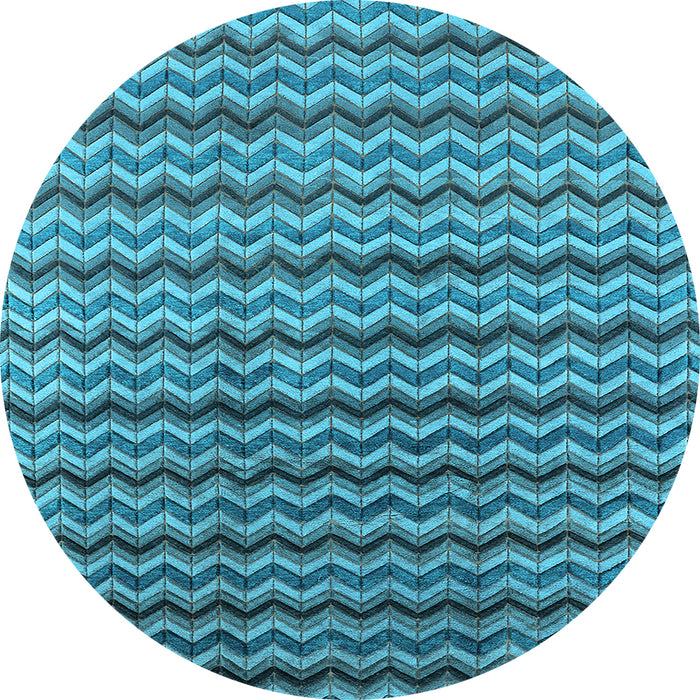 Round Oriental Light Blue Industrial Rug, urb3013lblu