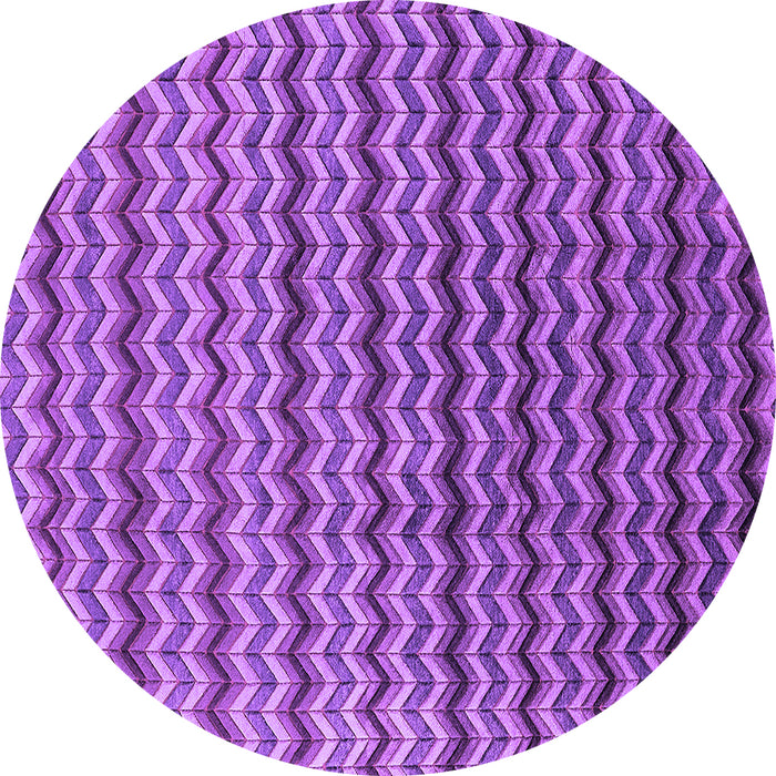 Round Oriental Purple Industrial Rug, urb3013pur