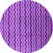 Round Oriental Purple Industrial Rug, urb3013pur