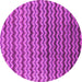 Round Machine Washable Oriental Pink Industrial Rug, wshurb3013pnk