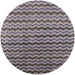 Round Machine Washable Industrial Modern Purple Rug, wshurb3013