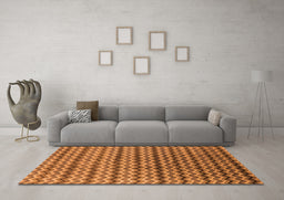Machine Washable Oriental Orange Industrial Area Rugs in a Living Room, wshurb3013org