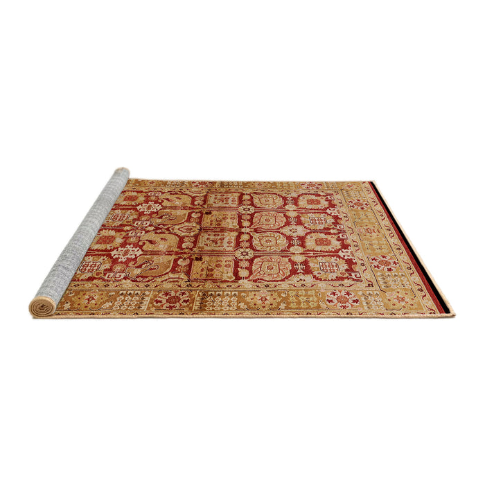 Sideview of Machine Washable Industrial Modern Orange Rug, wshurb3014