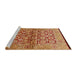 Sideview of Machine Washable Industrial Modern Orange Rug, wshurb3014