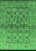 Machine Washable Oriental Emerald Green Industrial Area Rugs, wshurb3014emgrn