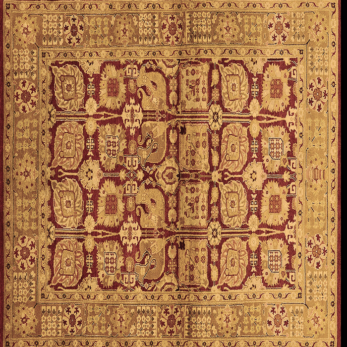 Square Oriental Brown Industrial Rug, urb3014brn