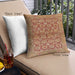 Front View of Mid-Century Modern Urban Square Orange Throw Pillow, 18 inch by 18 inch, pwurb3014