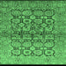 Square Oriental Emerald Green Industrial Rug, urb3014emgrn