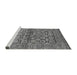 Sideview of Machine Washable Oriental Gray Industrial Rug, wshurb3014gry