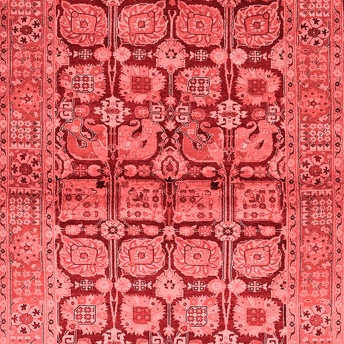 Machine Washable Oriental Red Industrial Rug, wshurb3014red