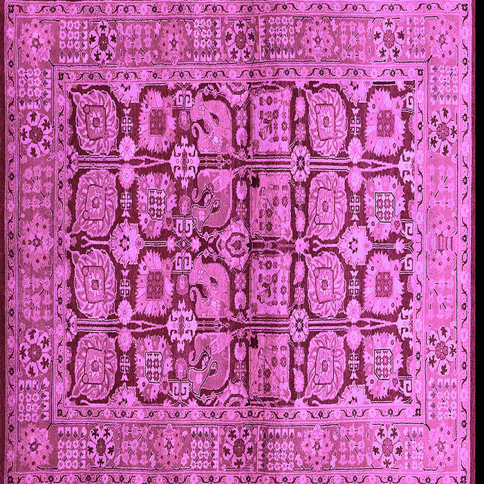 Square Machine Washable Oriental Purple Industrial Area Rugs, wshurb3014pur