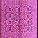 Square Machine Washable Oriental Purple Industrial Area Rugs, wshurb3014pur