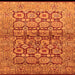 Square Oriental Orange Industrial Rug, urb3014org