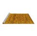 Sideview of Machine Washable Oriental Yellow Industrial Rug, wshurb3014yw