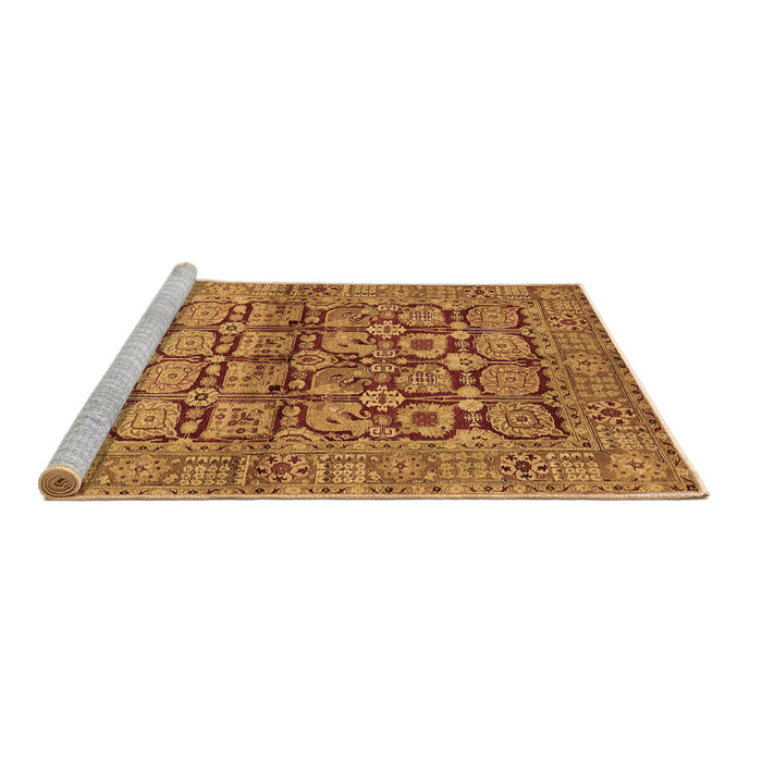 Sideview of Machine Washable Oriental Brown Industrial Rug, wshurb3014brn