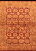 Machine Washable Oriental Orange Industrial Area Rugs, wshurb3014org