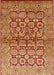 Mid-Century Modern Orange Oriental Rug, urb3014