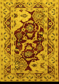 Oriental Yellow Industrial Rug, urb3015yw