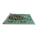 Sideview of Machine Washable Oriental Light Blue Industrial Rug, wshurb3015lblu