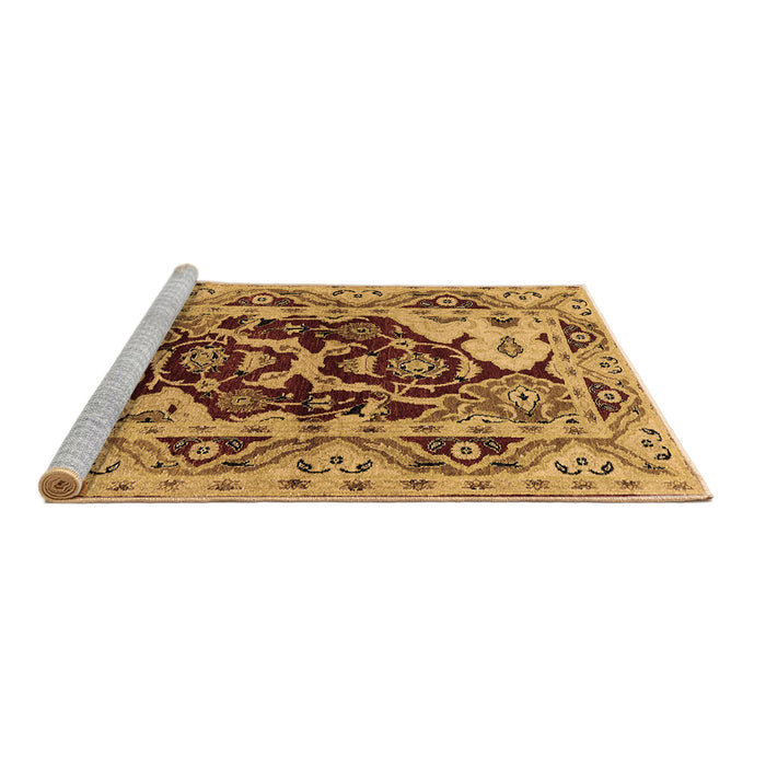 Sideview of Machine Washable Oriental Brown Industrial Rug, wshurb3015brn
