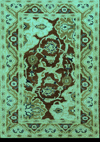 Oriental Turquoise Industrial Rug, urb3015turq