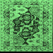 Square Oriental Emerald Green Industrial Rug, urb3015emgrn