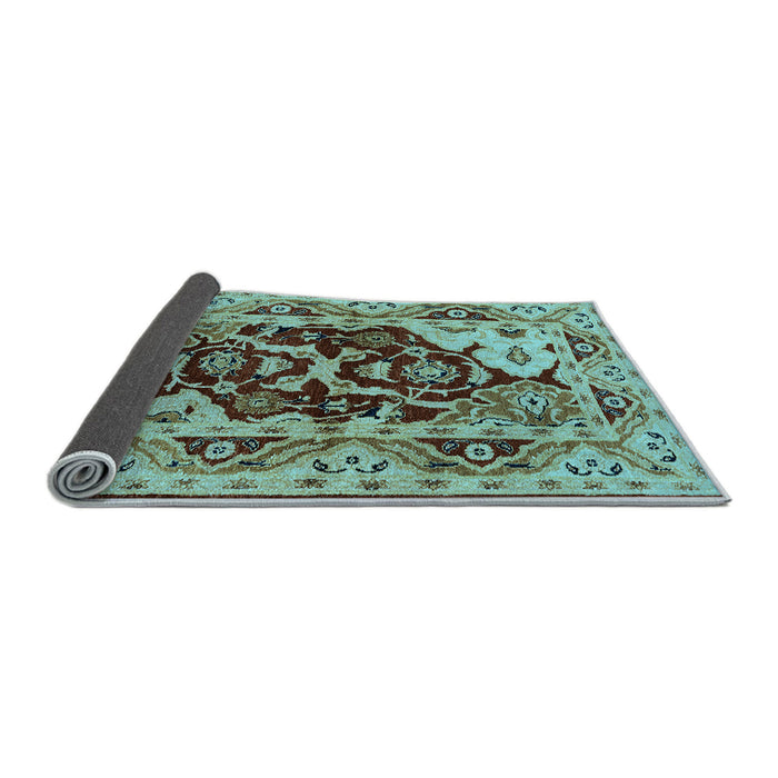 Sideview of Oriental Light Blue Industrial Rug, urb3015lblu