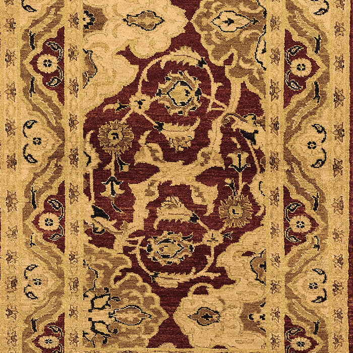 Machine Washable Oriental Brown Industrial Rug, wshurb3015brn