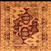 Square Oriental Orange Industrial Rug, urb3015org